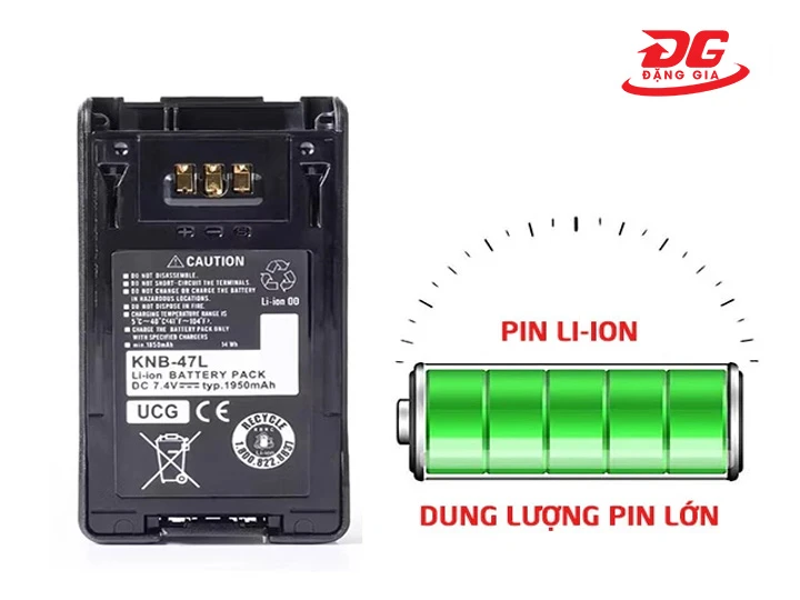 Dung lượng pin bộ đàm Kenwood TK 3290PLUS