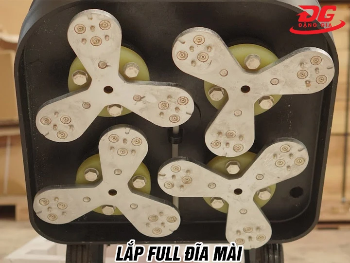 lắp đĩa mài máy mài sàn bê tông Karva KVG-12