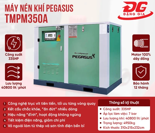 Máy nén khí trục vít Pegasus TMPM350A 2