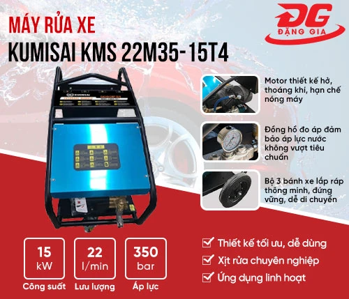Máy rửa xe Kumisai KMS 22M35-15T4 2