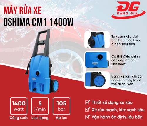 Máy rửa xe Oshima CM1 1400W 2