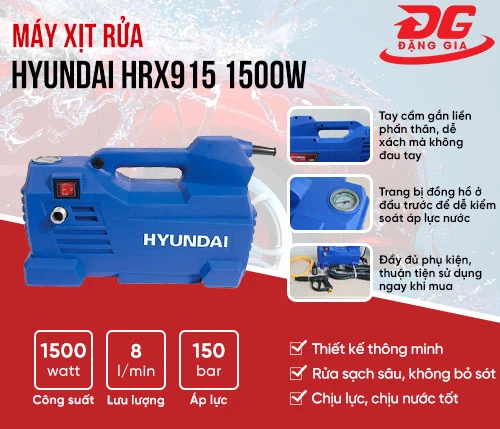 Máy xịt rửa Hyundai HRX915 1500W 2