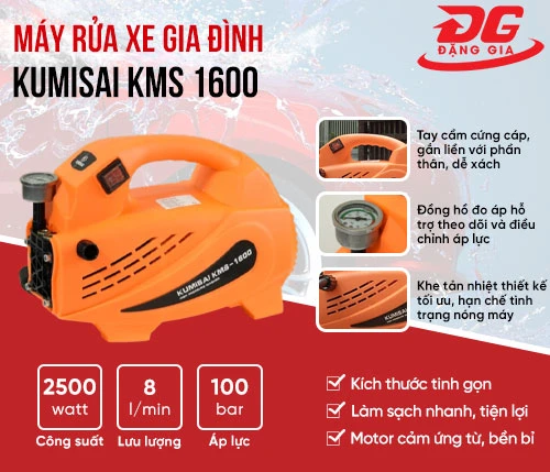 Máy rửa xe gia đình Kumisai KMS 1600 2