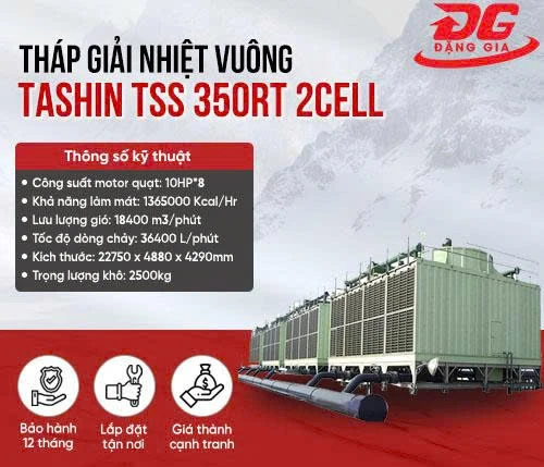 4 tổ hợp tháp giải nhiệt TASHIN TSS 350RT 2Cell 2