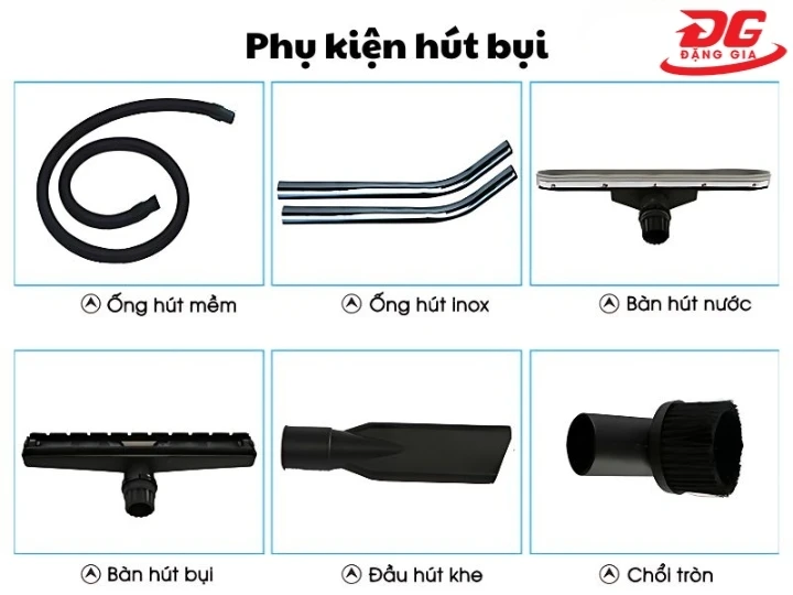 Máy hút bụi 2500W sở hữu trọn bộ đầu hút đa năng
