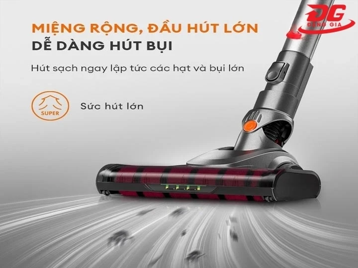 Máy hút bụi 2500W tạo ra lực hút mạnh mẽ