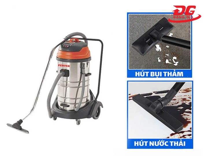 Máy hút bụi công nghiệp Pertek PT80P lực hút mạnh