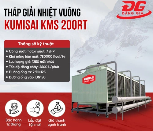 Tháp giải nhiệt vuông Kumisai KMS 200RT 2