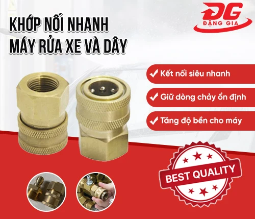 Khớp nối nhanh máy rửa xe và dây 2