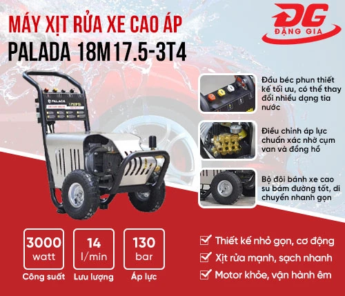 Máy xịt rửa xe cao áp Palada 18M17.5-3T4 2