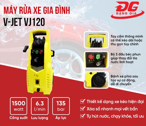 Máy rửa xe gia đình V-Jet VJ120 2