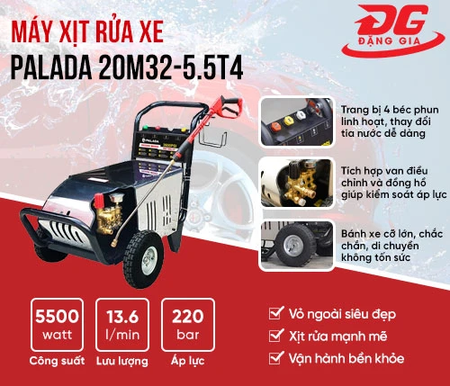 Máy xịt rửa xe Palada 20M32-5.5T4 2
