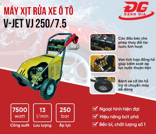 Máy xịt rửa xe ô tô V-Jet VJ 250/7.5 2