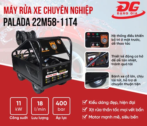 Máy rửa xe chuyên nghiệp Palada 22M58-11T4 2