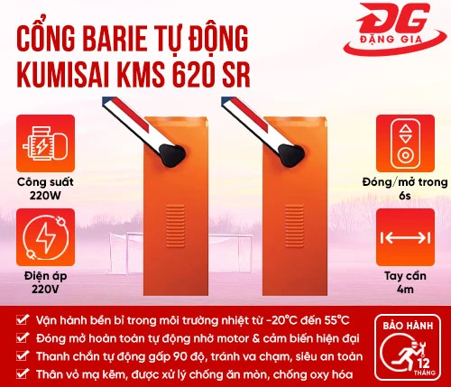 Cổng barie tự động Kumisai KMS 620 SR 2