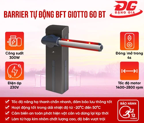 Barrier tự động BFT GIOTTO 60 BT 2