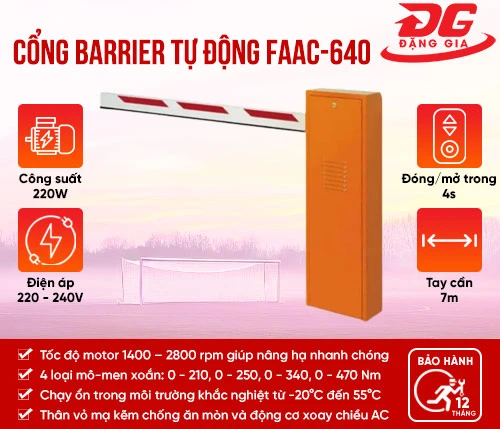 Cổng barrier tự động Faac-640 2