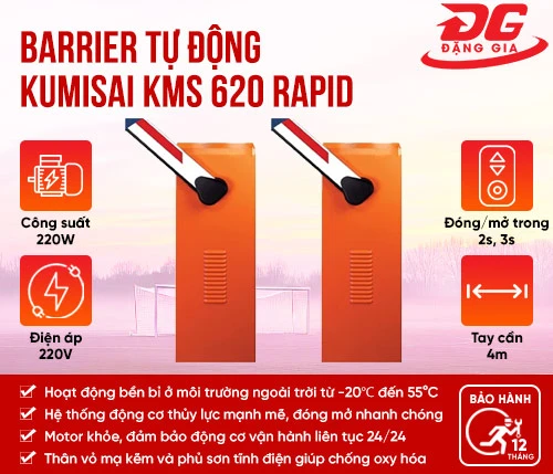 Barie tự động Kumisai KMS 620 Rapid 2