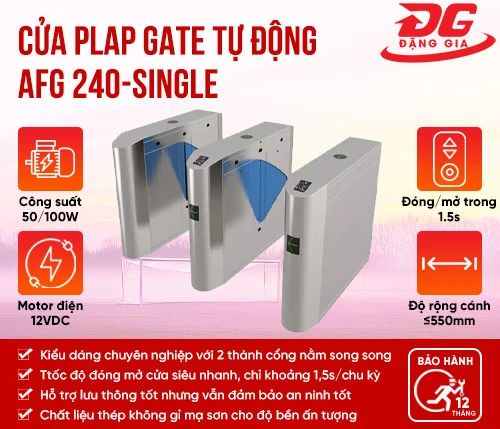 Cửa Plap Gate tự động cửa kính cường lực AFG 240-Single 2
