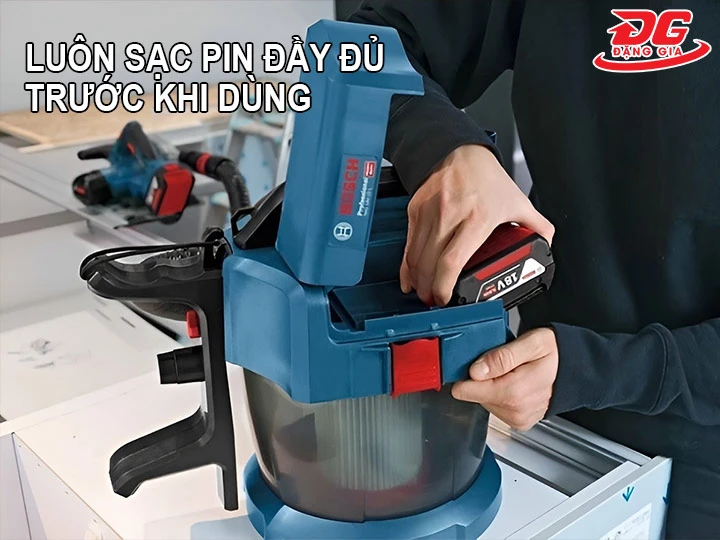 kiểm tra pin cho máy hút bụi 10L