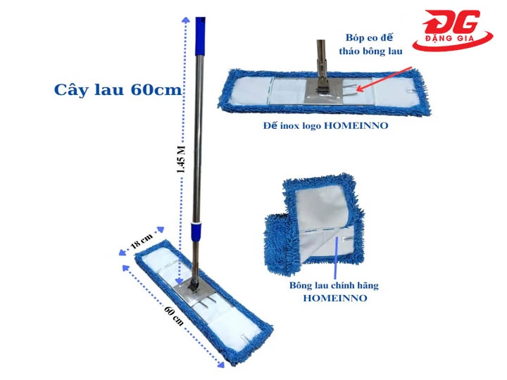 Cây lau sàn nhà Homeinno 60cm