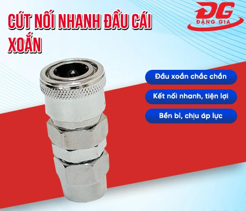 Cút nối nhanh đầu cái xoắn 2