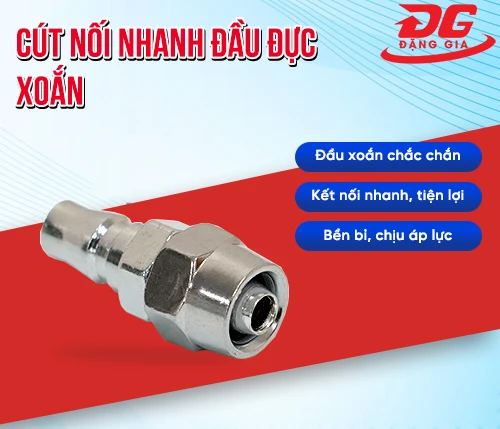 Cút nối nhanh đầu đực xoắn 2