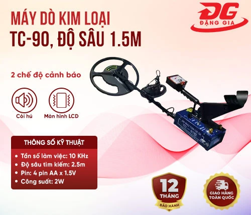 Máy dò kim loại TC-90, độ sâu 1.5m 2