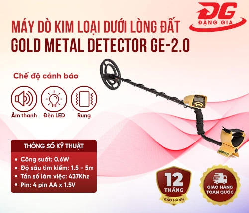 Máy dò kim loại dưới lòng đất Gold Metal Detector GE-2.0 2