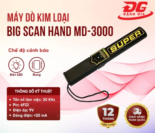 Máy dò kim loại Big Scan Hand MD-3000 2