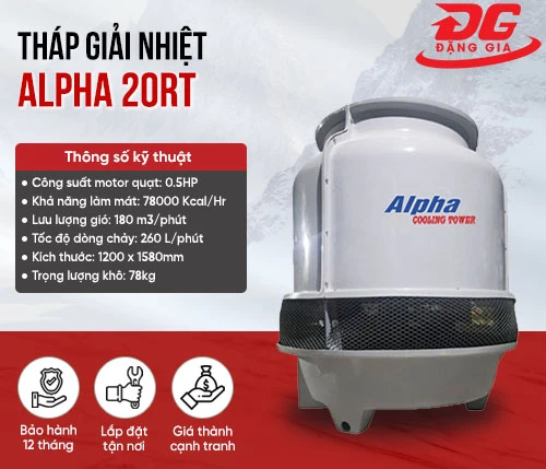 Tháp giải nhiệt nước Alpha 20RT 2