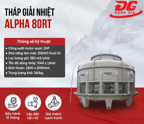 Tháp giải nhiệt nước Alpha 80RT 2
