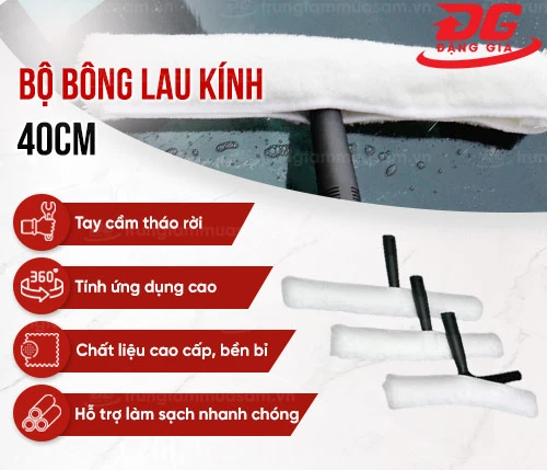 Bộ bông lau kính 40cm 2