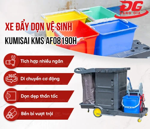 Xe đẩy dọn vệ sinh Kumisai KMS AF08190H 2