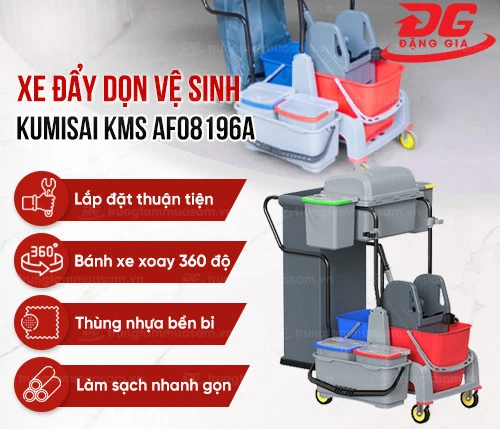 Xe đẩy dọn vệ sinh Kumisai KMS AF08196A 2