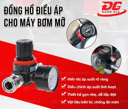 Đồng hồ điều áp cho máy bơm mỡ 2