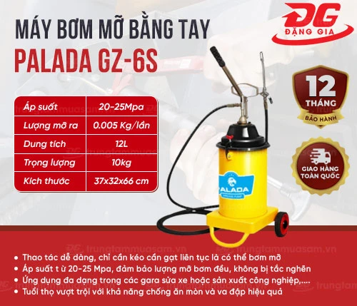 Máy bơm mỡ bằng tay Palada GZ-6S 2