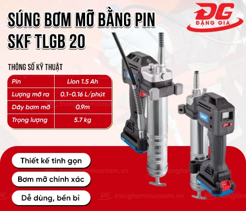 Súng bơm mỡ bằng pin SKF TLGB 20 2