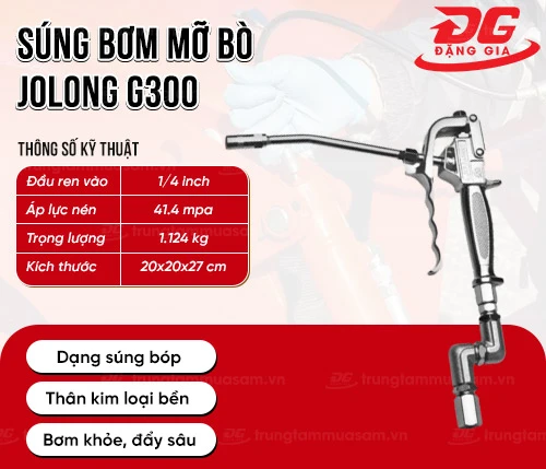 Súng bơm mỡ bò Jolong G300 2
