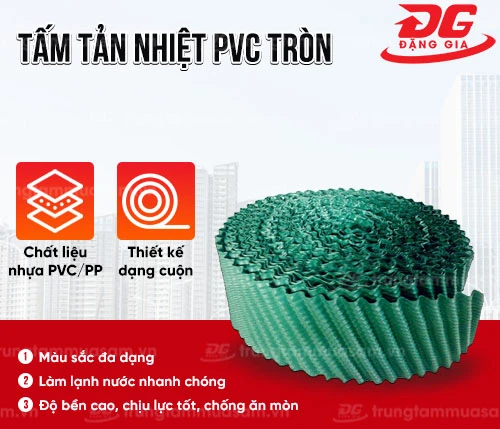 Tấm tản nhiệt PVC tròn 2