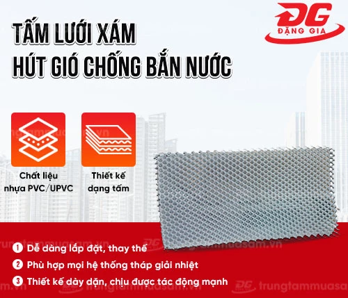 Tấm lưới xám hút gió chống bắn nước 2
