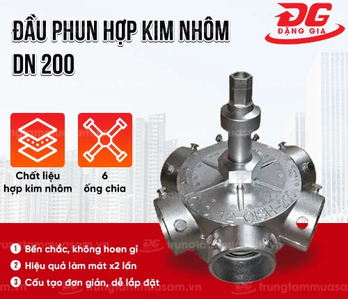 Đầu phun bằng hợp kim nhôm DN 200 2