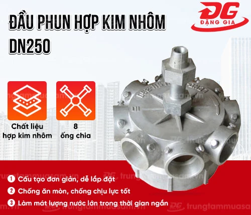Đầu phun bằng hợp kim nhôm DN 250 2