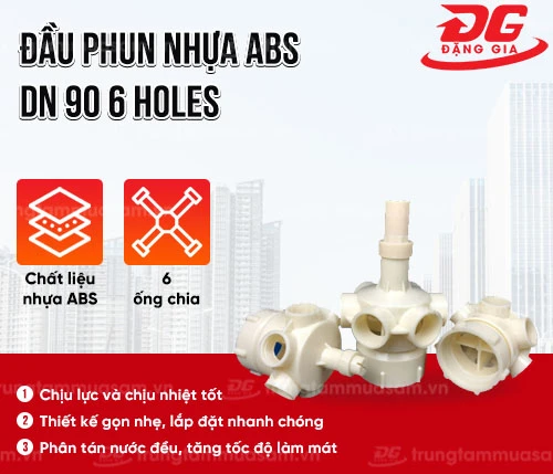 Đầu phun nhựa ABS DN 90 6 HOLES 2