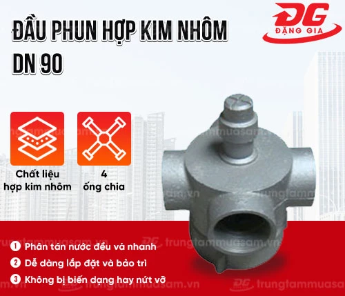 Đầu phun bằng hợp kim nhôm DN 90 2