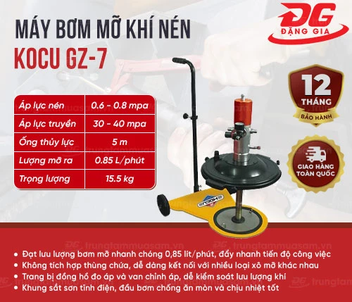 Máy bơm mỡ khí nén Kocu GZ-7 2