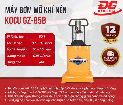 Máy bơm mỡ khí nén Kocu GZ-85B 2