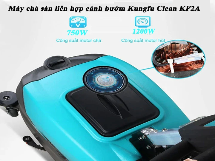 Chế độ làm sạch máy chà sàn liên hợp cánh bướm Kungfu Clean KF2A
