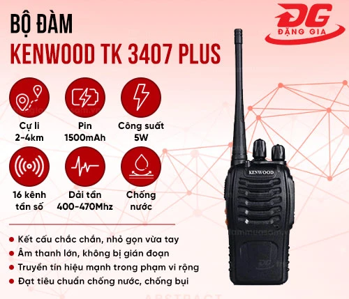 Bộ đàm Kenwood TK 3407 Plus 2