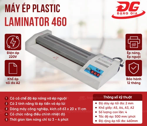 Máy ép Plastic Laminator 460 2